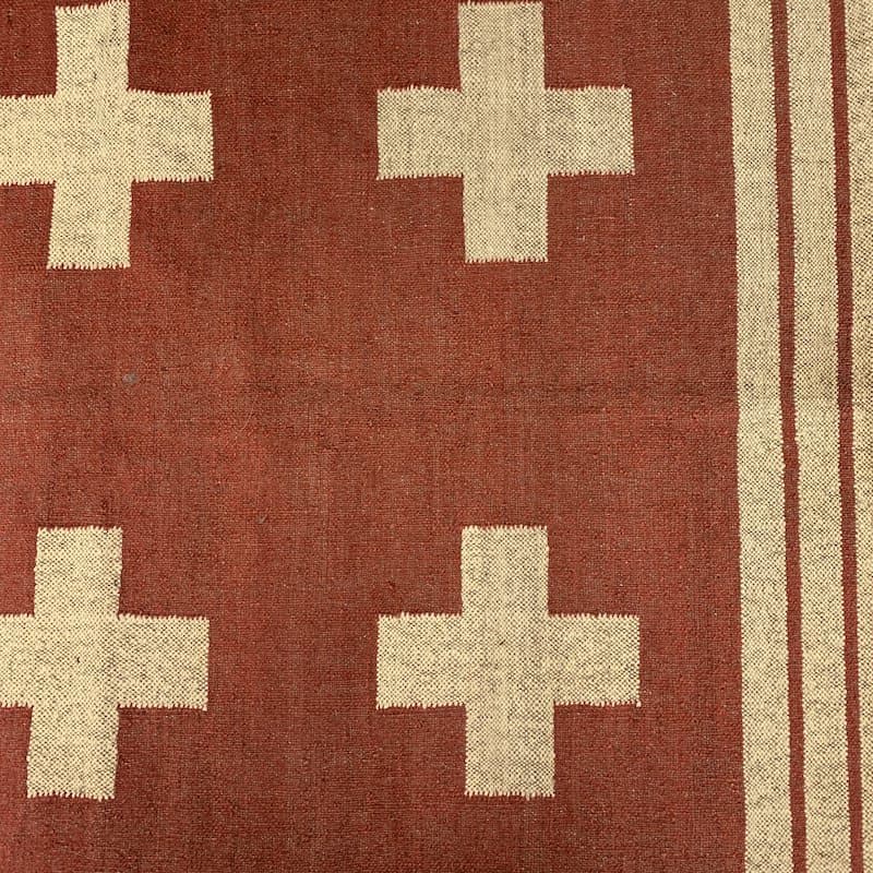 ウールジュートキリムラグ