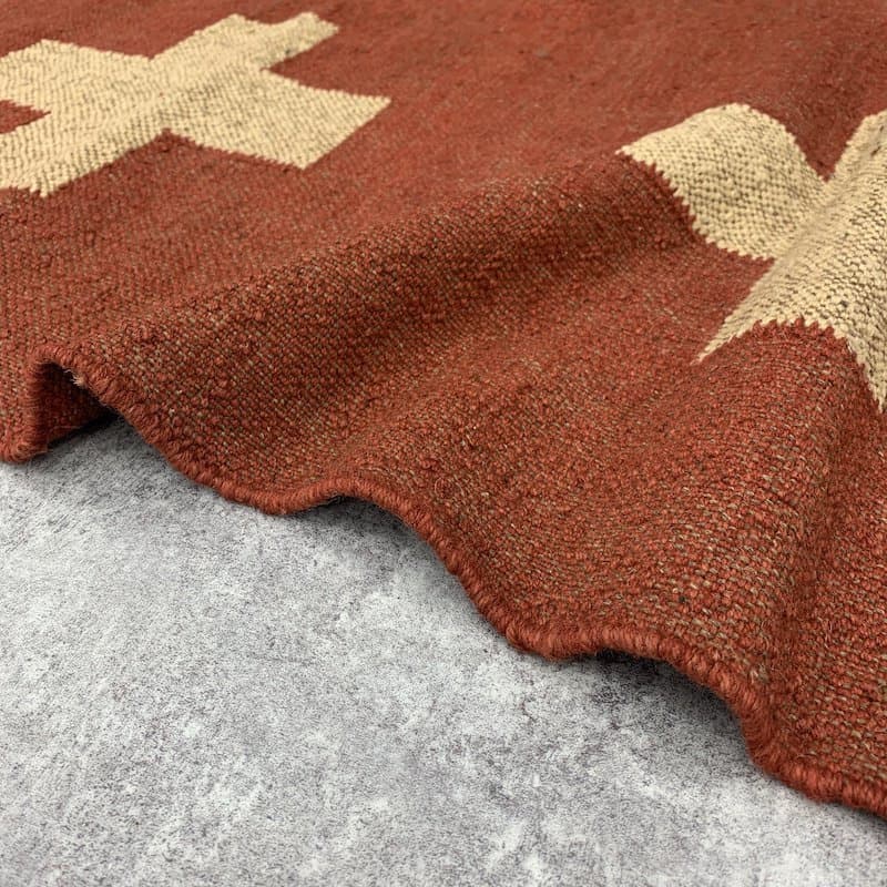 ウールジュートキリムラグ