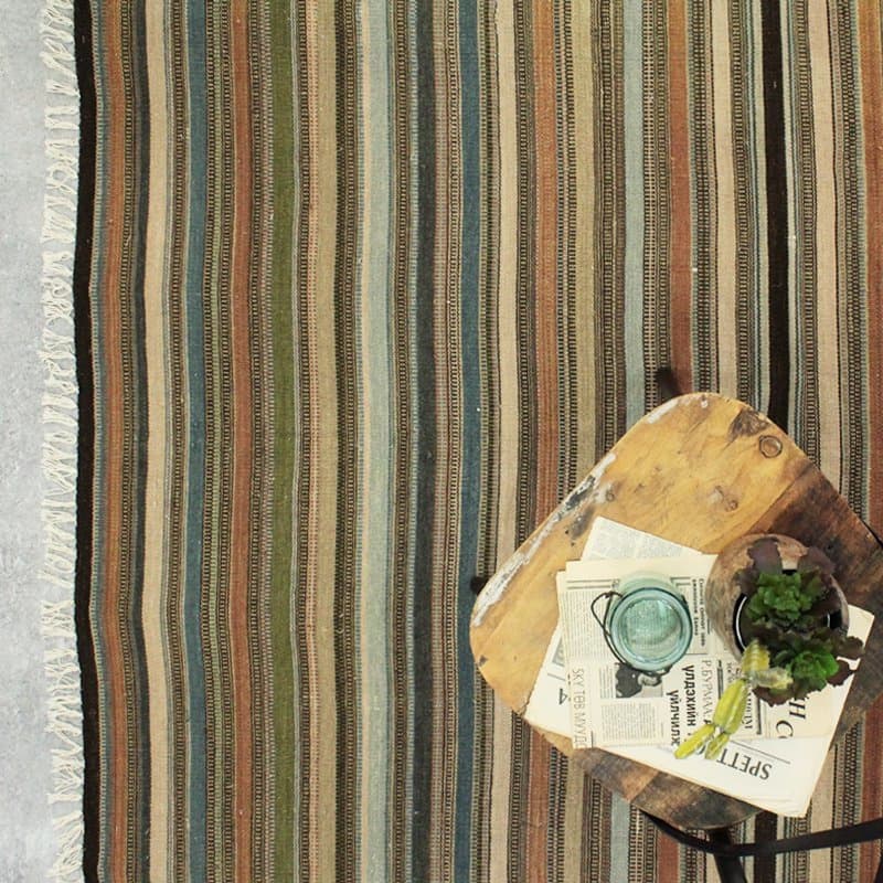 ウールマルチストライプラグ