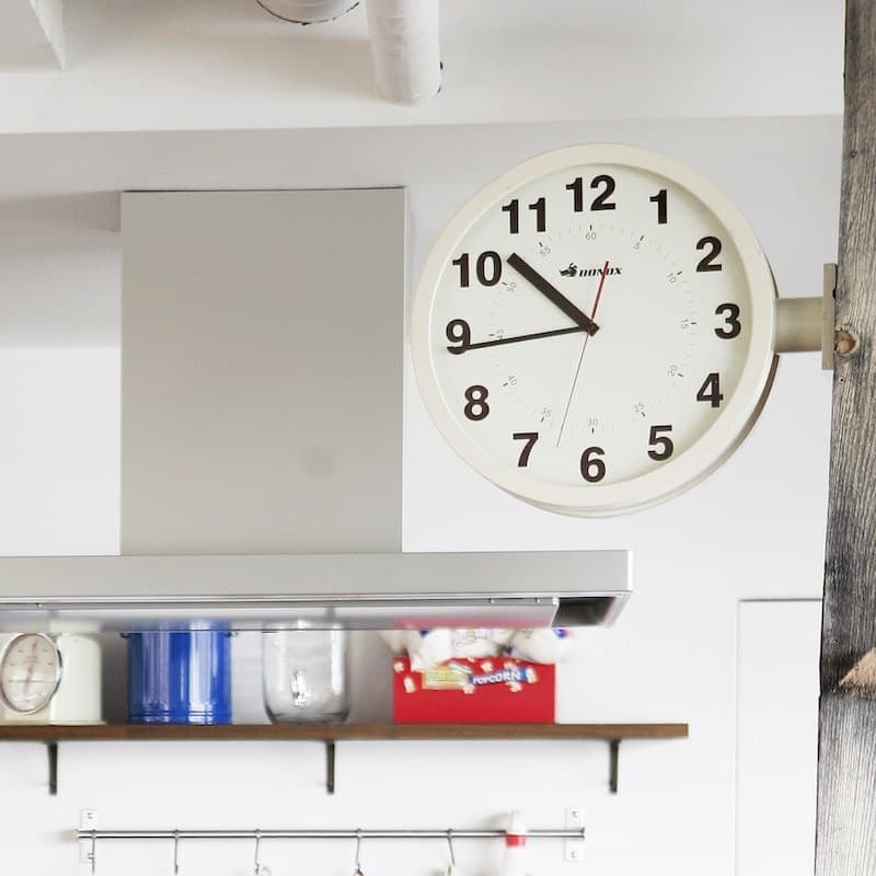 ダブルフェイスウォールクロック