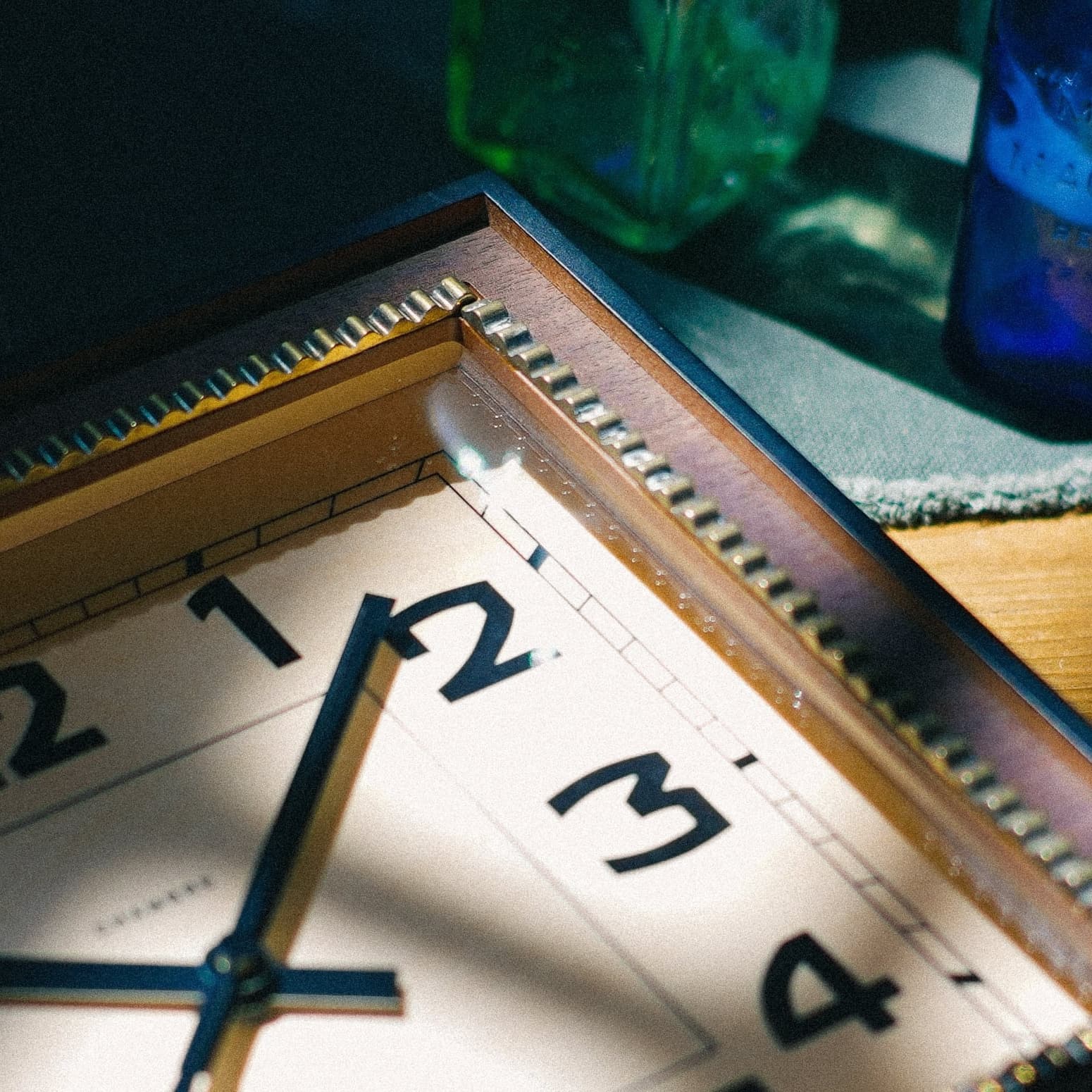 ブラスレクタングルクロック