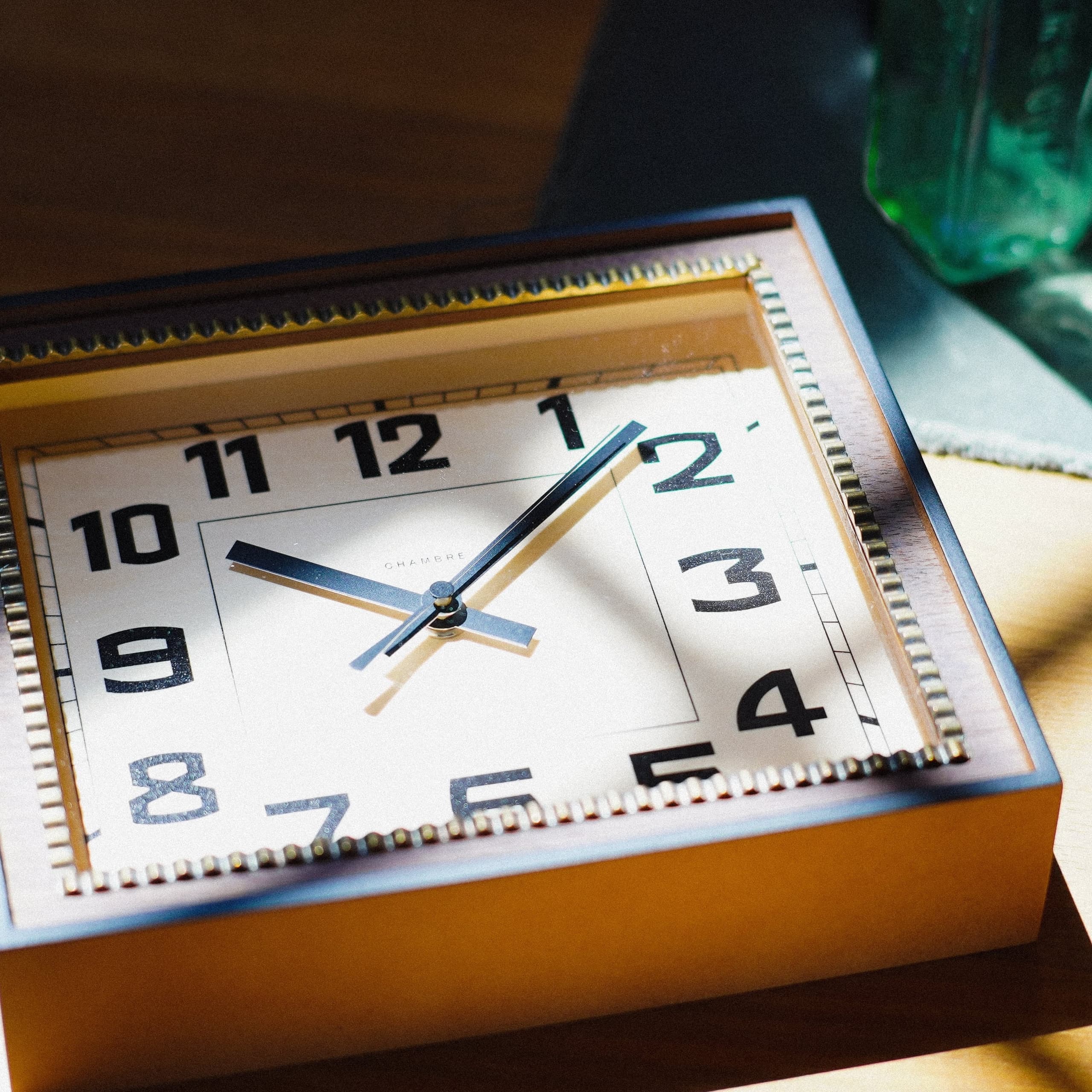 ブラスレクタングルクロック