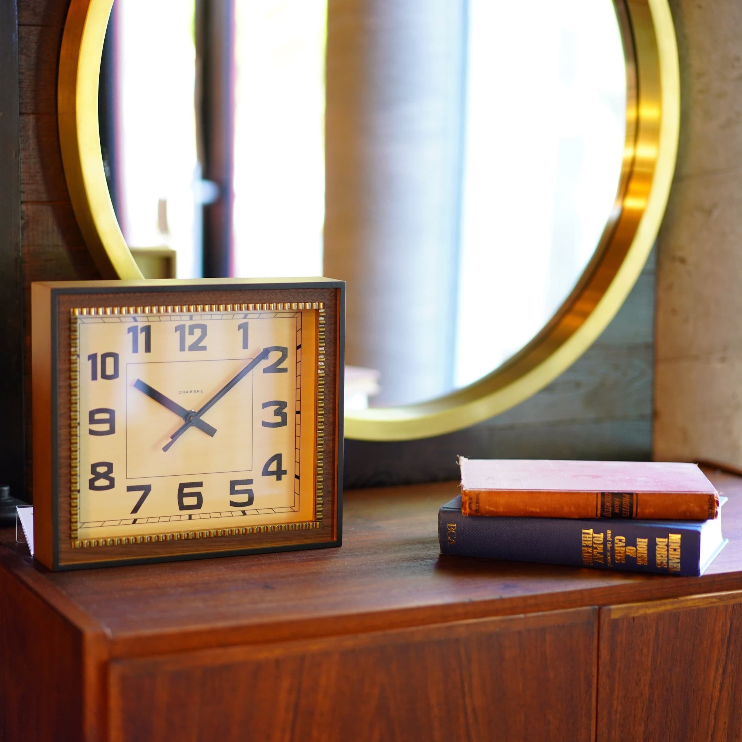 ブラスレクタングルクロック