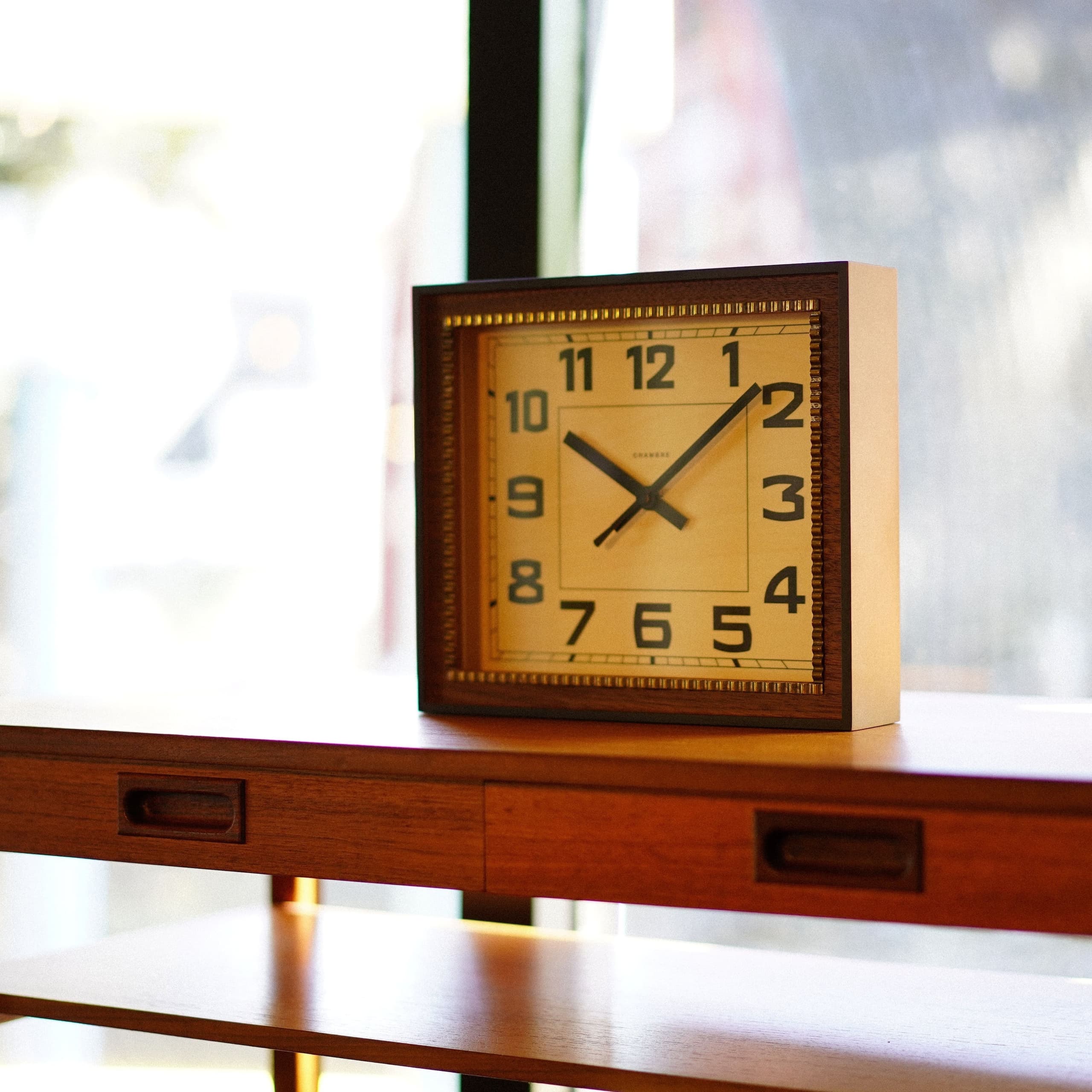 ブラスレクタングルクロック