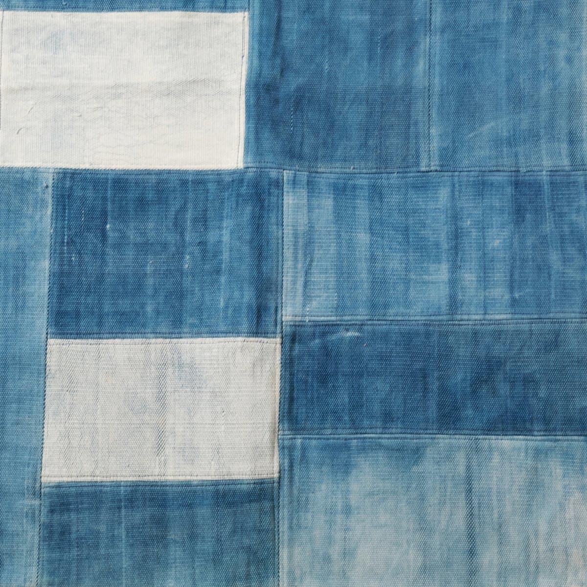 デニムパッチワークラグ