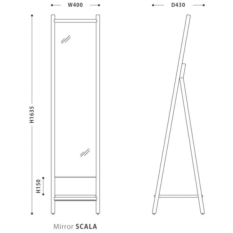 スカーラスタンドミラー